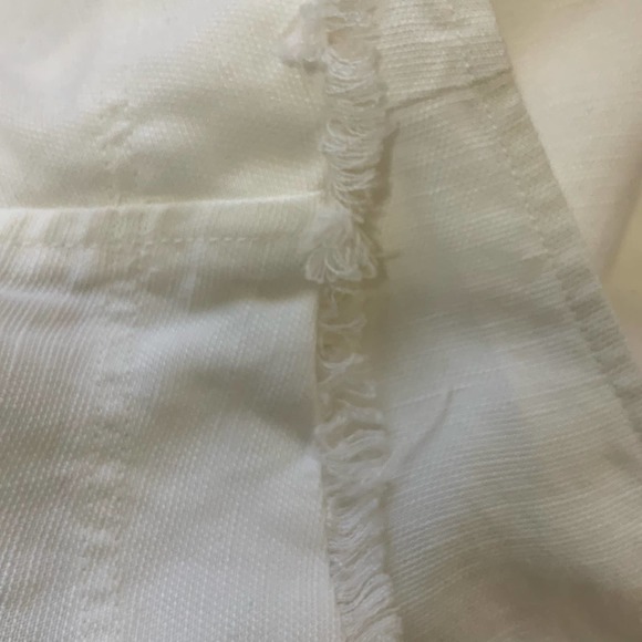 Wilfred White Linen Blend Trapeze Dress with Raw Hem Sleeveless sz S - Picture 6 of 9